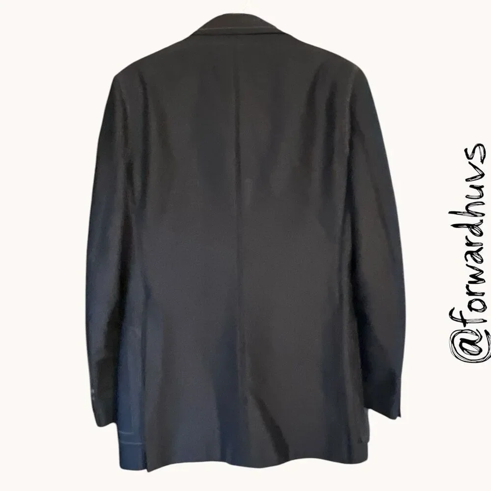Vintage Sewell Supreme Black Contrast Stitch Blazer Sport Coat Men’s 42R